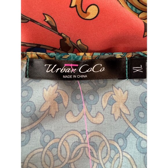 Urban CoCo Womens Boho Printed Tunic Size XL Polyester & Spandex Multicolor With - Picture 5 of 16